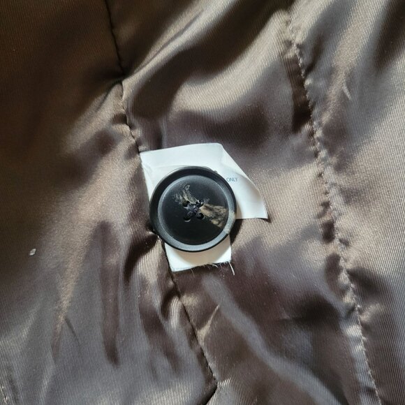 Gap Tan Beige Wool Blend Coat L Sherpa Lining - Picture 7 of 13